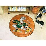 Miami Hurricanes 29 Diameter Basketball Mat