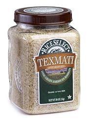 RiceSelect Texmati Long Grain American Basmatic, Light Brown Rice, 36-Ounce Jars (Pack of 4)
