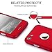 iPhone 7 case,MYRIANN Ultra Thin Full Body Coverage Protection Hard Slim Case with Tempered Glass Screen Protector for iPhone 7(Red)
