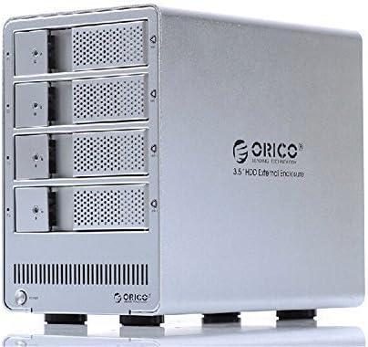 XYuan ORICO 9548U3 3.5 inch Aluminum USB 3.0 SATA RAID Hard Drive Enclosure/Hard Box,Support 4x 6TB Drive&amp;Tool Free&amp;4 bay (Sliver)