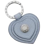 Bvlgari Blue Leather Heart Keychain 22575 by Bvlgari