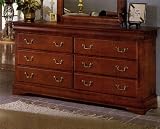 Home Elegance Louis Phillippe Style 6 Drawer Dresser Cherry finish 599-5