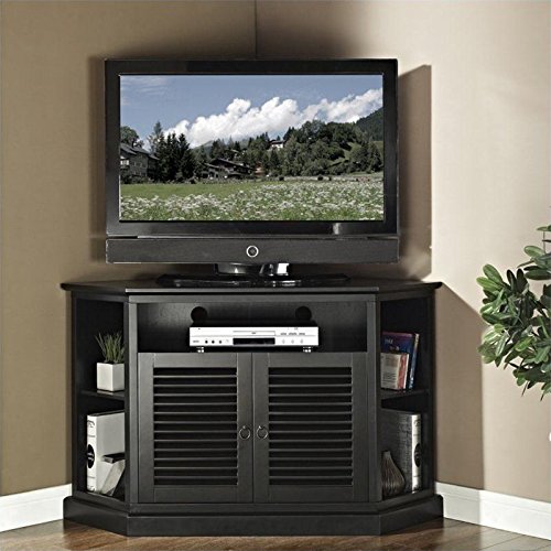 Where to buy Walker Edison Wood 52 Corner TV Stand with Louvered Doors