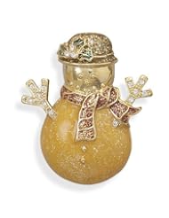 14 Karat Gold Plated Snowman Fashion Pin