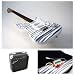 Musical Instruments : Crescent 39" Zebra Electric Guitar with Accessories and 10 watt AMP