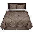 Home Latte Kissing Pleat Comforter Set - Full