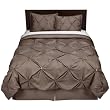Home Kissing Pleat Comforter Set - Latte