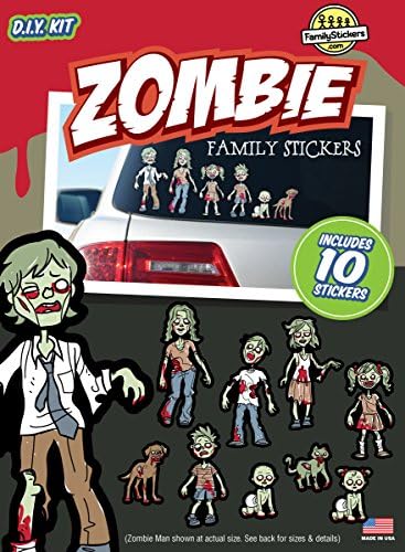 Zombie Family Stickers Kit