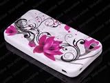 Produkt-Bild: Trifoo Silikon Schutzh&uuml;lle F&uuml;r Apple iPhone 4 iPhone 4S - Wei&szlig; Und Rosa Blumen Muster