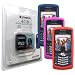 Combo of Dark Blue, Magenta, Sunset Red Skin Cover Case and Kingston 4GB microSDHC Class 4 Memory Card with SD Adapter for Blackberry Pearl 8110 8120 8130