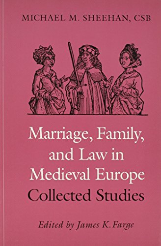 Marriage, Family, and Law in Medieval Europe: Collected Studies cover