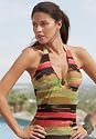 Chadwicks Tribal Collection O-Ring Halter Tankini Top