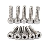 【ノーブランド品】M4x16　A2　ステンレス製　ネジ　六角　キャップ　ヘッド　ソケット　アレン　キー　ボルト　10個