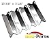 Hongso SPD391 (4-pack) Stainless Steel Heat Plate, Heat Shield, Heat Tent, Burner Cover, Vaporizor Bar Replacement for Kirkland 720-0439, Sams Members Mark 720-0582B (NGKIRHP1)(15 3/8