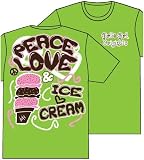 SOUTHERN GIRL SHIRTS - GIRLIE GIRL T-SHIRTS - COUNTRY GIRL 'PEACE LOVE AND ICE CREAM' T-SHIRT - GIRLY GIRL REBEL SWEETHEART REBEL BIKINI COVER SHIRT