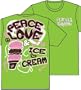 SOUTHERN GIRL SHIRTS - GIRLIE GIRL T-SHIRTS - COUNTRY GIRL 'PEACE LOVE AND ICE CREAM' T-SHIRT - GIRLY GIRL REBEL SWEETHEART REBEL BIKINI COVER SHIRT
