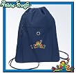 Peace Frogs Backpack Bag Navy Drawstring Super Cool Deluxe Draw String Back Pack - For Boys Girls Students or Adults