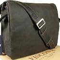 Visconti unisex brown hunter leather messenger man bag Style 18548