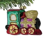 Barcana 3-Inch Shatterproof 4-Car Train Christmas Ornament Set