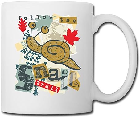 Cool Follow The Snail Trail White Ceramic Mugs
