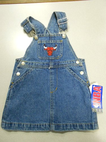Chicago Bulls Baby Jumper Dress Denim Size:(2t) NBA Offical