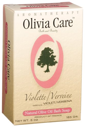 Olivia Care Olive Oil Soap, Violet Verbena, 5-Ounce Boxes (Pack of 4) by Olivia Care