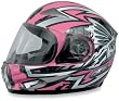 AFX FX-90 Full Face Motorcycle Helmet Passion Silver/Pink XL