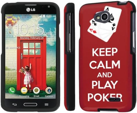 NakedShield LG Optimus Exceed 2 (Keep Calm and Play Poker) Total Hard Armor LifeStyle Phone Case