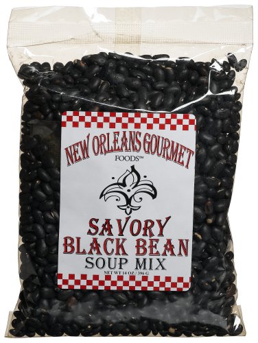 New Orleans Gourmet Foods Savory Black Bean Soup Mix, 14-Ounce Bags (Pack of 6) by New Orleans Gourmet Foods