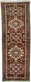 IMAGE OF 2'4 x 6'3 Rust Red Persian Hand Knotted Wool Gharajeh Runner Rug