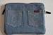 Pochette/housse/etui de protection pour iPad2, BLUE JEAN avec des vraies pochettes avant et arriere 