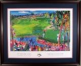 Ryder Cup Leroy Neiman Official Edition Poster Blue/Red Mat Framed
