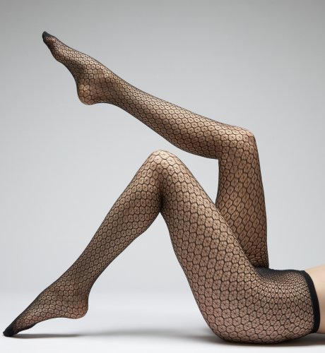 Floral Net Tights