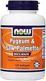 NOW Foods Pygeum and Saw Palmetto + Pumpkin Seed Oil, 120 Softgels