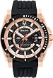 Bulova #96B156 Men's Precisionist Rose Gold Tone Polyurethane Strap 300M Dive Watch