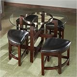 Coronado Counter Height Dining Table with 4 Stools in Cherry