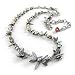 Desert Jasper, Freshwater Pearl, and Swarovski Crystal Adjustable Dragonfly Necklace Desert Jasper, Freshwater Pearl, and Swarovski Crystal Adjustable Dragonfly Necklace