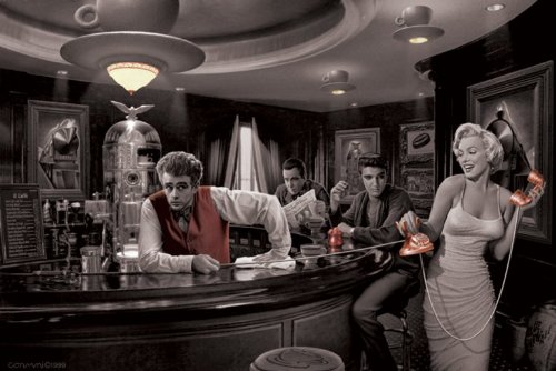 Empire 377067 Consani. Chris Java Dreams Gem&auml;lde Poster James Dean Humphrey Bogart Elvis Marilyn Monroe 91.5 x 61 cm