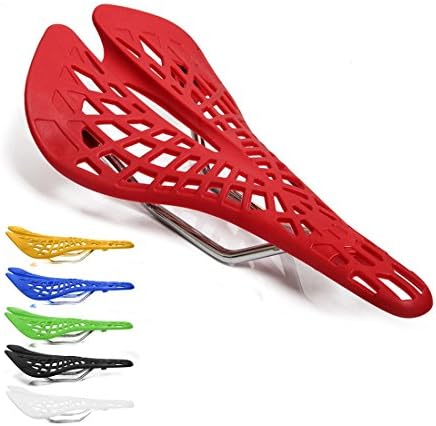 BPBIKE Comfortable Light Weight Mountain Bike Road Bicycle Hollow Out Spider Saddle Seat Cushion (Red)