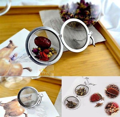 New Arrive Lock Stainless Steel Ball Tea Leaf Strainer Interval Filter Diffuser