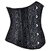 Camellias 24pc Steel Boned Satin Underbust Waist Training Corset Shaper Bustier