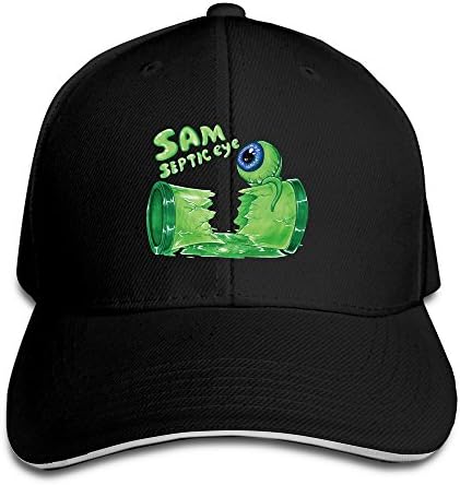Sam Septiceye Jacksepticeye Black Unisex Sandwich Snapback Cap Adjustable