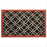 Accent Viton Black Red Contemporary Rug Size: 1'9 x 2'9 by 