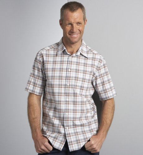 Big & Tall Blue Harbour Short Sleeve Chambray Check Shirt