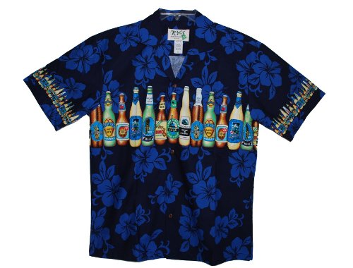 HAWAIIAN MEN'S ISLAND BEERS SHIRT