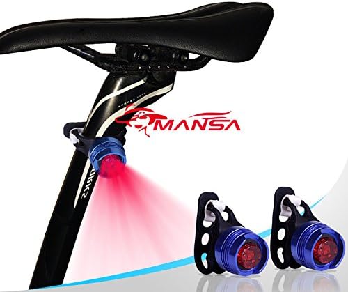 Mansa® Bike Light,2 Valve Wheels Lights,2 Bicycle Silica Gel Spoke Light Wind Fire Wheels Light, Front and Rear Aluminum LED Bike Light Set