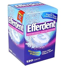 Efferdent Denture Cleanser, Anti-Bacterial, 120 ct.