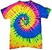 Tie Dyes Men's Tie Dyed Performance T-Shirt H1000 Spiral-neon rainbow-large