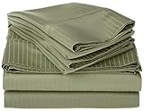 UPC 855031018254 product image for 1000 Thread Count Egyptian Cotton Stripe Sheet Set Color: Sa | upcitemdb.com