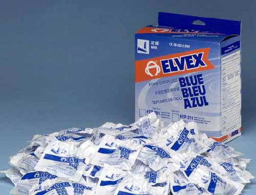 Blue Corded Foam Ear Plug, Box of 100, 32 Nrr